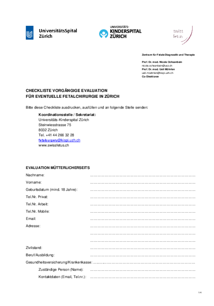 checkliste vorgangige evaluation fetalchirurgie 23