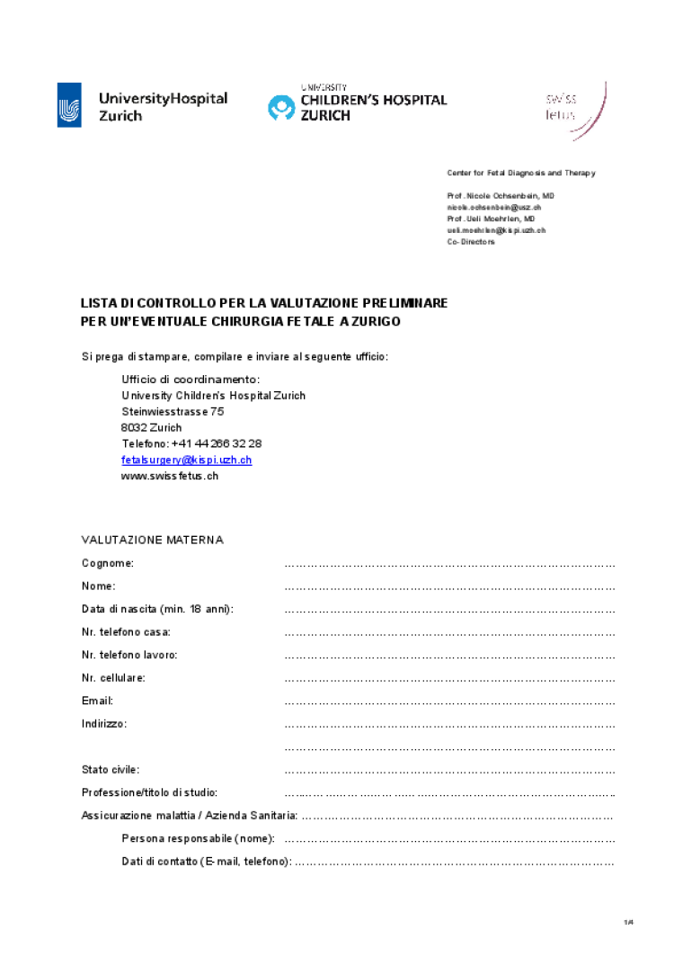 checklist valutazione preliminare chirurgia fetale 23